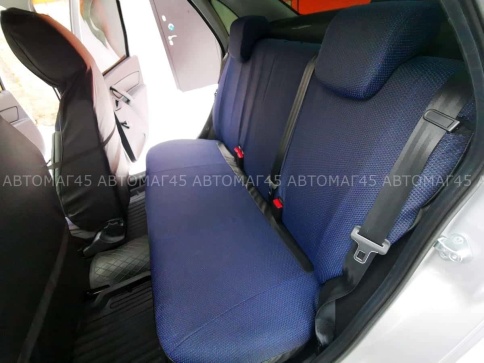 Авточехлы  Лада Granta Гранта  1/1 с 08.2018г жаккард синий    фото 8