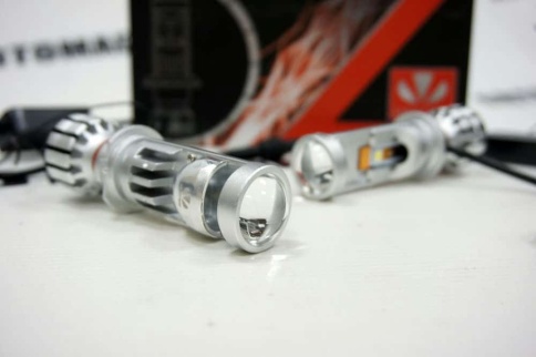 Ruzoom A80C светодиодные лампы LED линза 2шт H7 12В 110W 5700K 13000Lm с обманкой гар 6мес фото 2