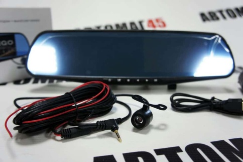 Intego VX-410MR  видеорегистратор в зеркале заднего вида две камеры HD30к/сек угол 120 гарант 12мес фото 2