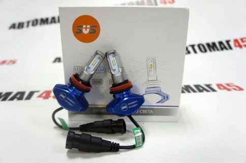 SVS S1  plus чип CSP LED 2шт H11 12В 30W 5000К 4000Lm с обманкой гарантия 5 мес    фото 6