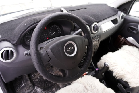 Maximal  оплетка руля экокожа черная ромб черная нитка размер 37-39см 344BL-BL  фото 1