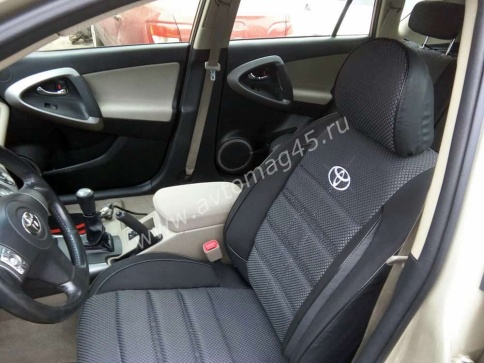 Авточехлы  Toyota RAV4 Тойота Рав4 2012-2019г XA40 жаккард черно-серый Ижевск   фото 1