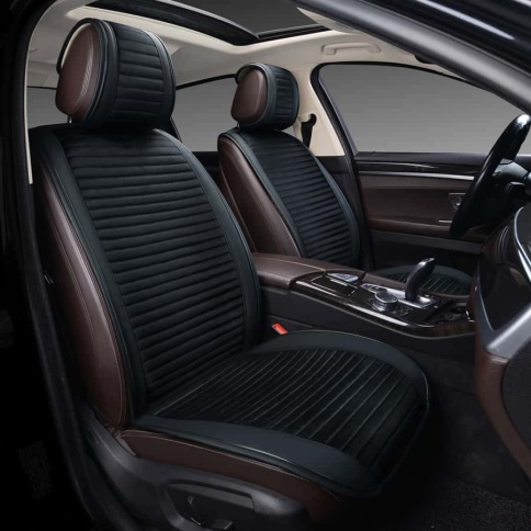 Страйпс  Накидки на сиденье без спинки велюр полоска черный комплект 5шт   фото 1