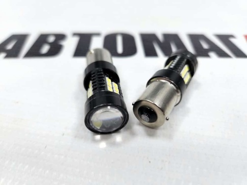 C2R  лампа светодиодная P21W 21SMD c цоколем 5000K 380Lm одноконтактная белая 2шт фото 3