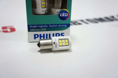 Philips  лампа светодиодная T25 P21W 12V 21W 6000K 2шт    фото 5