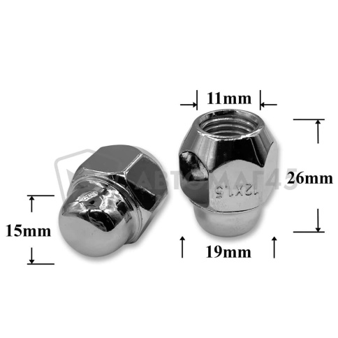 T0516 Гайка колесная иномарки М12*1,5*27 кл.19 конус закр. CH H-1207S-19H фото 1