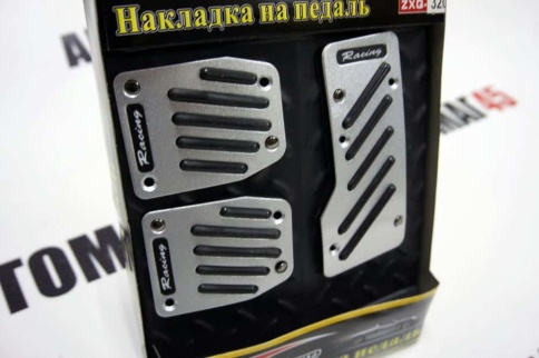 Накладки на педали Механика черные хром фото 4