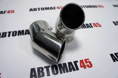 Насадка  на глушитель нержавеющая сталь загнутая D=100мм ZQX-941   фото 1