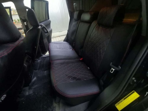 Авточехлы  Toyota Land Cruiser Prado 2009-2017г кузов J150 экокожа черный ромб    фото 4