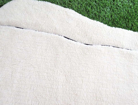 Рус Автотренд  Накидка  короткий ворс молочный на силиконе шерсть 70% Рус 145х55см 2шт    фото 5