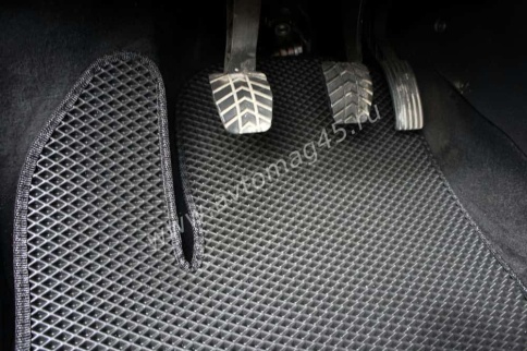 EVA ЭВА  коврики в салон LADA Vesta Веста Vesta SW SW Cross NG черные черный кант рис ромб комп 5шт фото 14