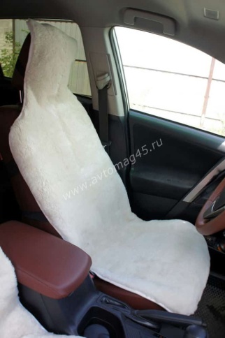 Накидки  короткий ворс мутон белый KN 0217 140x55 на весь салон 5шт    фото 4