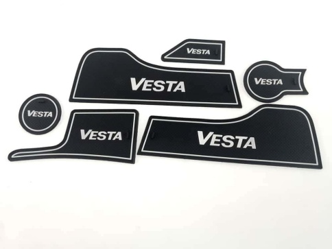 Коврики в ниши Лада Lada Веста Vesta белые буквы 6пр. фото 1