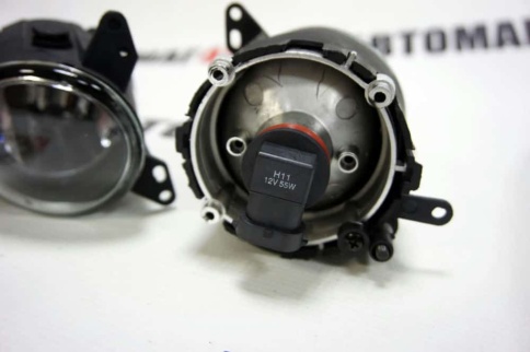 Фары  противотуманные Mitsubishi Lancer 10 2007-2011г 2 туманки 2 рамки HY 307 фото 2