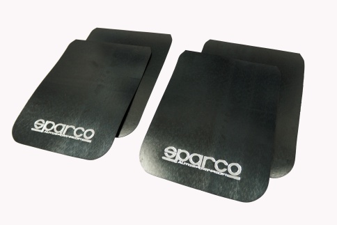 Azard Sparco  брызговики универсальные спортивные пластиковые 40х30см черные 4шт    фото 3