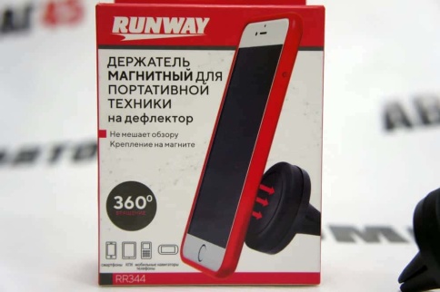 Runway  держатель телефона и планшета на дефлектор магнитный черный    фото 3