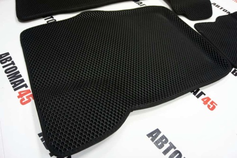 EVA ЭВА 3D коврики в салон Daewoo Nexia 1994-2016г черные рисунок ромб  комплект 5шт CITY   фото 2