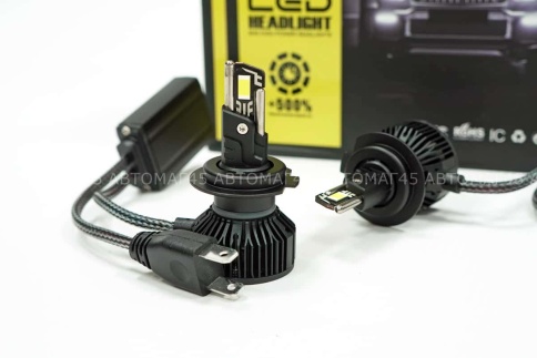 Ruzoom T55  светодиодные лампы LED 2шт H7 12В 55W 6000K 5500Lm гарантия 6мес    фото 2