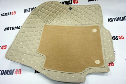 Ковры  5D экокожа Toyota Camry V40/V50/V55 2006-2018г бежевый комплект АКЦИЯ!   фото 10