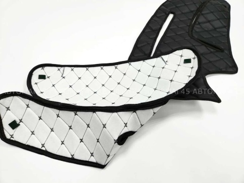 Накидка на панель Lada Kalina Калина 1 04-13г без подушки безопасности с черной ниткой экокожа  фото 2