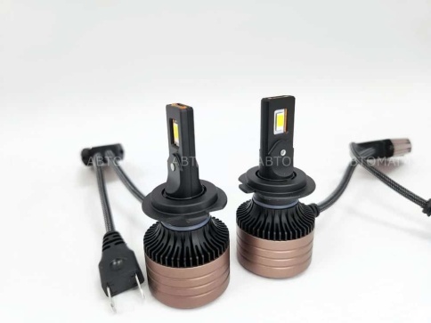 AOZOOM лампы LED 2шт H7 12В 55W 5500K 6000Lm  с обманкой гарантия 6мес    фото 4