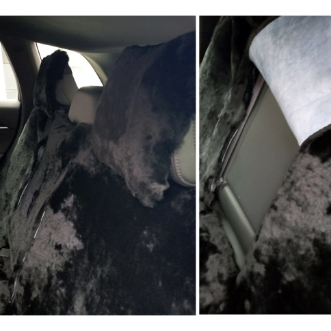 Fentow Накидки  короткий ворс мутон черный премиум 146x55 на весь салон 5шт    фото 2