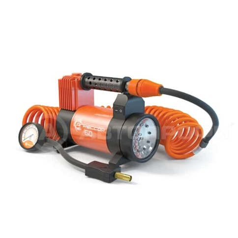 Агрессор  компрессор фонарь 50л 12В 10А 280Вт сумка насадки гарантия 3года AGR-50L    фото 1