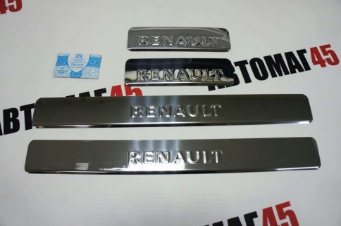 Dollex  Накладки на пороги  Renault Duster Рено Дастер 10-21г и 21-22г 1 и 2 пок 4 шт нержавейка    фото 1