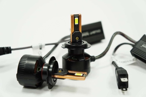 Ruzoom P129 светодиодные лампы LED 2шт H7 12В 75W 6000K 6000Lm гарантия 6мес    фото 2