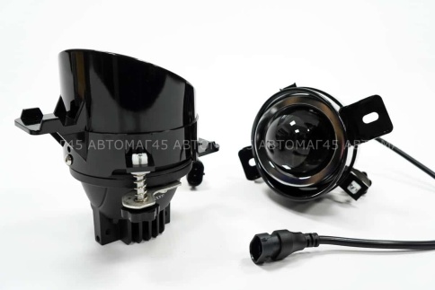 Ruzoom  Фары п/туманные 1 линза Nissan LED 50W 4800LM 6000K с ушами 2шт гарантия 6 мес    фото 5