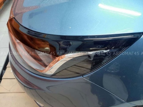 Реснички накладки на фары Kia Rio Киа Рио 2011-2015г 2шт    фото 2