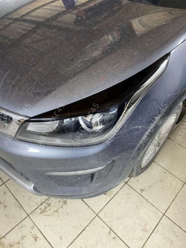 Реснички накладки на фары Kia Rio Киа Рио 2017-2020г до рестайлинг 2шт    фото 5