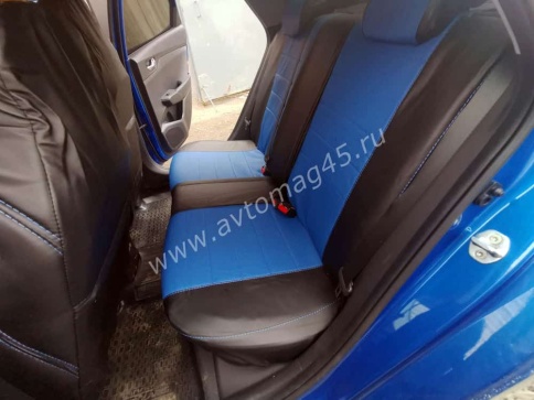 Динас  чехлы универсальные экокожа черный синий комплект    фото 6