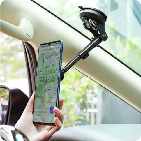 Borofone держатель телефона на лобовое стекло и приборную панель телескопический магнитный черн BN21 фото 4