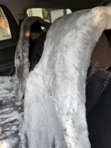 Рус Автотренд  Накидки короткий ворс мутон серый 140x55 на весь салон 5шт    фото 13