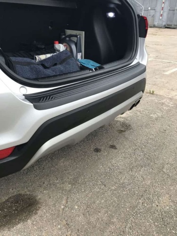 STYLE  Накладка на задний бампер Kia Rio 4 Х-Line Рио Х-Лайн 2017-2020г до рестайл    фото 3