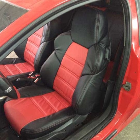 Экстрим  чехлы универсальные экокожа черный красный комплект    фото 1