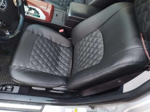 Авточехлы  Toyota Camry Тойота Камри 2012-2018г кузов V50-55 экокожа черная красная нить ромб    фото 4