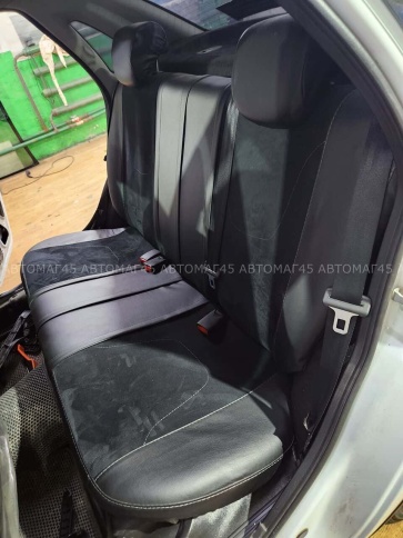 R.SPORT PLUS чехлы универсальные экокожа алькантара черный комплект    фото 6