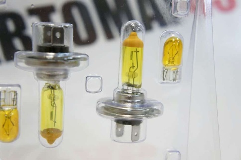 SVS  лампа H7 Yellow 12V 55W 3000K 2шт    фото 4