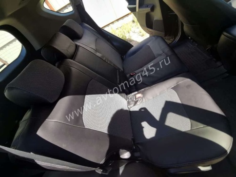 Авточехлы  Toyota RAV4 Тойота Рав4 2012-2019г XA40 экокожа черная и жаккард    фото 3