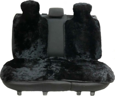 Накидки  задний ряд короткий ворс черный шерсть 40% комплект 3шт    фото 1