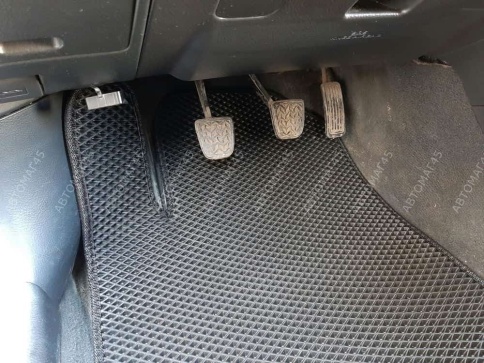 EVA ЭВА  коврики в салон Toyota Avensis 2-е поколение 2003-2008г черный рисунок ромб комплект 5шт фото 5