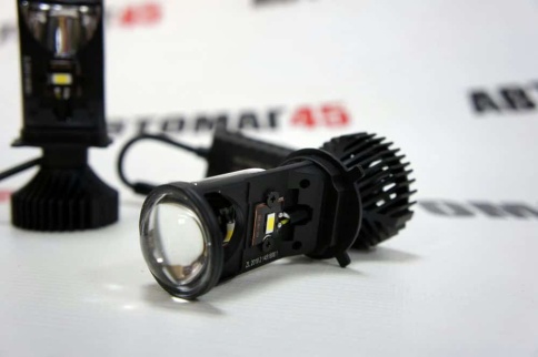 LTway  светодиодные лампы LED линза модуль 2шт H4 12В 30W 5000K 6000Lm с обманкой гар 8мес фото 9