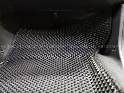 EVA ЭВА 3D коврики в салон Нива Шевроле Niva черные рисунок ромб комплект 5шт CITY Press форма  фото 5