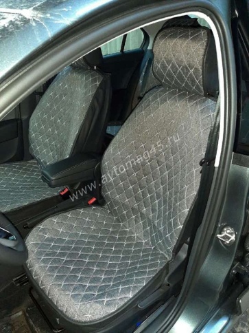 Чехлы  накидки на сиденье лен 2Д серый комплект 5шт фото 9