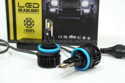 Ruzoom T55  светодиодные лампы LED 2шт H11 12В 55W 6000K 5500Lm гарантия 6мес    фото 6