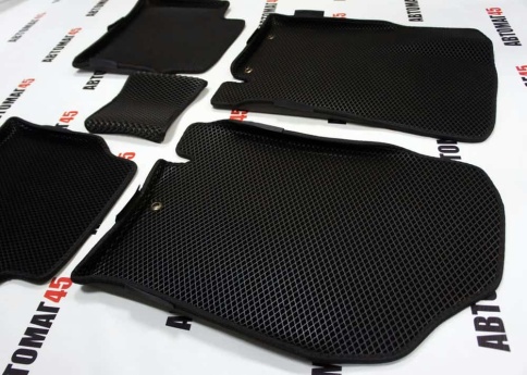 EVA ЭВА 3D коврики в салон Kia Rio 2011-2017г Solaris 2011-2017г черн рис ромб комп 5шт CITY  фото 5