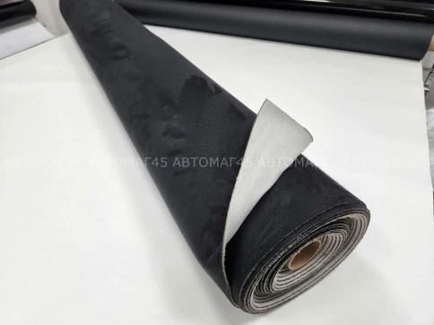 Материал потолочный на поролоне алькантара черный 4мм 1м х1,5м шаг 0,5метра   фото 4