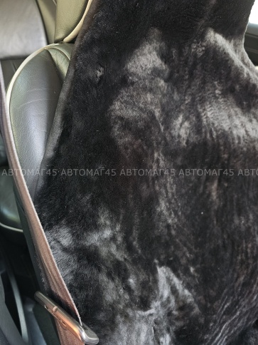 Рус Автотренд  Накидки короткий ворс мутон черный 140x55 2шт    фото 6